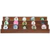 Golf Poker Chip Ball Marker Display Rack | Solid Hardwood 3-Tier Stand | Holds 24 Poker Chips or Golf Ball Markers | Made in the USA view 1