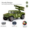 Die-cast Military Army Vehicles, 6 Pack Alloy Metal Toy Models Set - Tank, Helicopter, Panzer, Anti-Aircraft Vehicle, Gifts for Kids Boys Age 6 7 8 9 (1:87 Scale) view 2