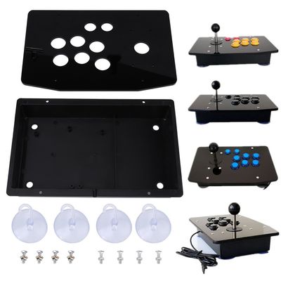 DIY Arcade Kits, Asixx Black Acrylic Panel and Case DIY Set Kits Replacement for Arcade Game Support PC Desktop , Laptop XP, W7, W8