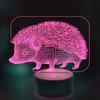 YTDZLTD Optical Illusion 3D Hedgehog Night Light 16 Colors Changing USB Power Remote Control Touch Switch Decor Lamp LED Table Desk Lamp view 2