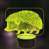 YTDZLTD Optical Illusion 3D Hedgehog Night Light 16 Colors Changing USB Power Remote Control Touch Switch Decor Lamp LED Table Desk Lamp view 3