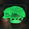 YTDZLTD Optical Illusion 3D Hedgehog Night Light 16 Colors Changing USB Power Remote Control Touch Switch Decor Lamp LED Table Desk Lamp view 4