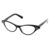 50's Kids Nerd Cat Eye Glasses Girls Costume Children's (Age 3-12) (Black) view 1