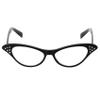 50's Kids Nerd Cat Eye Glasses Girls Costume Children's (Age 3-12) (Black) view 4