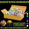 20 Pack LED Glow Bracelets Party Favors for Kids Glow in The Dark Party Supplies, LED Bracelet Light Up Toys Neon Birthday Wedding Gifts, Goodie Bags Stuffers, Classroom Games Prizes Patriotic view 3