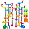 Meland Marble Run Sets for Kids - 153Pcs Marble Race Track Maze Madness Game STEM Building Tower Toy for 4 5 6 + Year Old Boys Girls(113 Pcs + 30 Glass + 10 Led Lighted) view 1