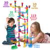 Meland Marble Run Sets for Kids - 153Pcs Marble Race Track Maze Madness Game STEM Building Tower Toy for 4 5 6 + Year Old Boys Girls(113 Pcs + 30 Glass + 10 Led Lighted) view 3