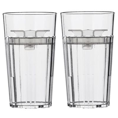 Reflo Smart Cup Bundle (Clear 2-Pack) Montessori Weaning Transition Training Cup, Slow-Spill Open-Rim Design, 360 Slow-Flow-Control, BPA-Free, Made in USA, E-Guide via QR Code