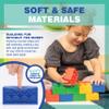 UNiPLAY Plump Soft Building Blocks - 12-Piece Jumbo Stacking Multicolor Set for Early Cognitive Development and Creative Play - Ages 3 Months+ view 3
