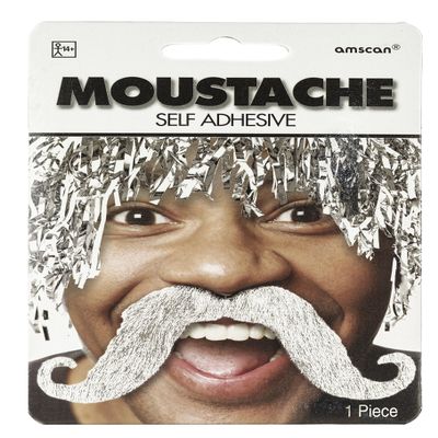 Amscan Moustache, Party Accessory, White