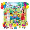 Little Folk Visuals Felt Fun: Birthday Party Precut Flannel/Felt Board Figures with 13x15 Inches Mounted Playboard, 26 Pieces Set view 1