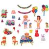 Little Folk Visuals Felt Fun: Birthday Party Precut Flannel/Felt Board Figures with 13x15 Inches Mounted Playboard, 26 Pieces Set view 2