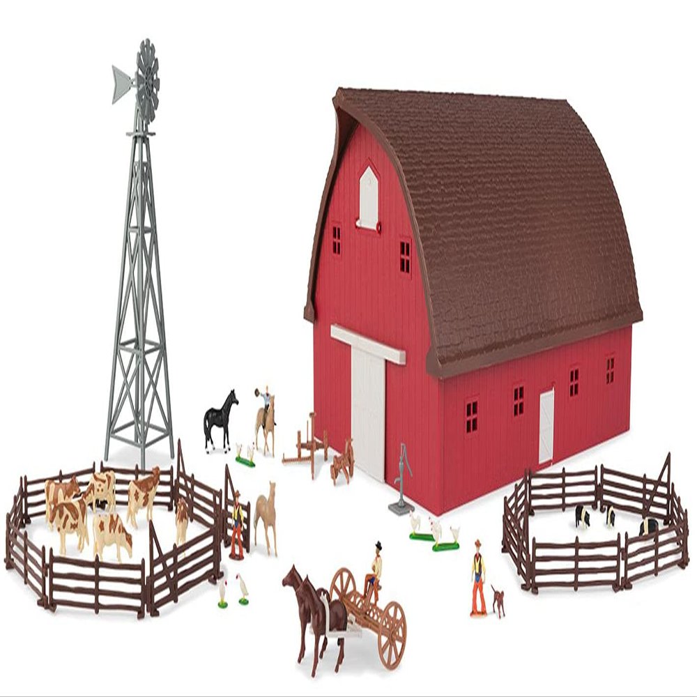 John Deere Round Barn Set 1/64 Scale Play Set with Accessories 73 Pieces