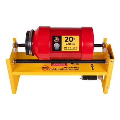 MJR Tumblers Commercial Duty 20lb Rock Tumbler. Capable of Running 18 Different Barrel Sizes & Combinations. Unmatched Quality, Durability & Versatility. MJR is a USA Disabled & Veteran Owned Company.