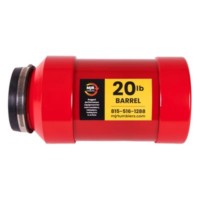MJR Tumblers 1.25 Gallon Rock Tumbler Barrel - Barrel for Tumbling, Rock Polisher Tool, 20 lb
