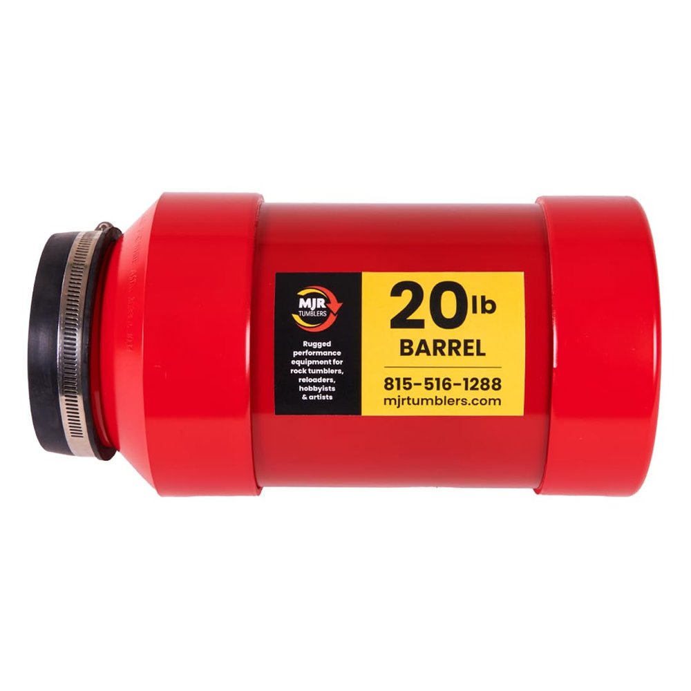 MJR Tumblers 1.25 Gallon Rock Tumbler Barrel - Barrel for Tumbling, Rock Polisher Tool, 20 lb