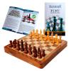 StonKraft 12" x 12" Inch Wooden Foldable Chess Board Game Set with Wooden Chess Pieces + Colored Chess Book view 1