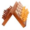 StonKraft 12" x 12" Inch Wooden Foldable Chess Board Game Set with Wooden Chess Pieces + Colored Chess Book view 3