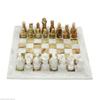Italian White and Greeen Marble Chessboard Scacchiera Handmade Classic Table Chess Set with Pawns 40x40cm 16in view 2