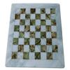 Italian White and Greeen Marble Chessboard Scacchiera Handmade Classic Table Chess Set with Pawns 40x40cm 16in view 4