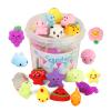 KINGYAO Squishies Squishy Toy 24pcs Party Favors for Kids Mochi Squishy Toy moji Kids Mini Kawaii squishies Mochi Stress Reliever Anxiety Toys Easter Basket Stuffers fillers with Storage Box view 1