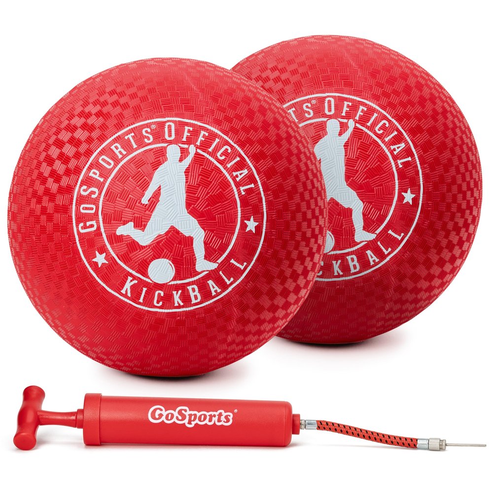 GoSports Official Kickball with Pump (2 Pack), 10"