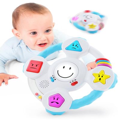 BEST LEARNING My Spin & Learn Steering Wheel - Interactive Educational Toys for 6 to 36 Months Old Babies & Toddlers - Learn Colors, Shapes, Feelings & Music - Birthday Gifts for Children