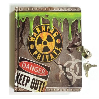 Playhouse Radioactive Glow in The Dark Lock & Key Lined Page Diary for Kids