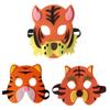 3 Piece Felt masks animal Halloween masks Dress-Up party accessory Parent-child game(Tiger) view 1