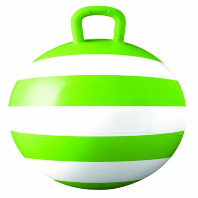 Hedstrom Green Striped Hopper Ball, Kid's Ride-on Toy, Bouncy Hopping Ball with Handle - 15 Inch
