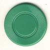 100 Green 3.1 g Light Weight Interlocking Plastic Roulette Poker Chips view 1
