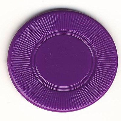 100 Purple 3.1 g Light Weight Interlocking Plastic Roulette Poker Chips