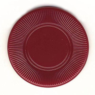 100 Maroon 3.1 g Light Weight Interlocking Plastic Roulette Poker Chips