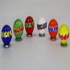 25mm Handmade Art Glass "Wigwam" Marbles Set of 6 w/Stands view 1