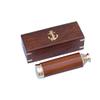 Hampton Nautical Captain's Brass/Wood Spyglass Telescope with Rosewood Box, 15", Brass view 1