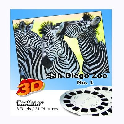 ViewMaster- San Diego Zoo - 3 Reels on Card - NEW