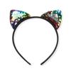 8pcs Cat Ears Headbands Shine Sequins Hair Bands Hair Hoop Headwear for Party Costume Daily Decorations view 4