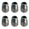 Professional Fingerboard Lock Nuts, Nylon Insert, Stainless Steel, Silver (Pack of 6) - Teak Tuning view 1
