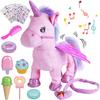 GIDGOD Remote Control Electronic Plush Unicorn Toy Pet for Girls 2-4 3-6 Years Old,Interactive Walking Wiggle Bottom,RC Leash Pink Unicorn Toy for 5 Years Old Toddler Kids Christmas Birthday Gift view 1