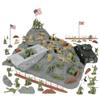 BMC WW2 Iwo Jima Plastic Army Men - Island, Tanks & Soldiers 72pc Playset view 1