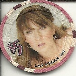 $5 caesar's palace celine dion limited obsolete vintage las vegas casino chip