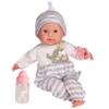 15" Realistic Soft Body Baby Doll with Open/Close Eyes | JC Toys - Berenguer Boutique | Bottle & Pacifier | Grey | Ages 2+ view 1