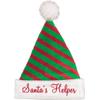 Amscan 392043 Red and Green Striped Felt Christmas Santa Hat, 15" x 12" view 1