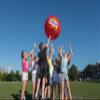 Wicked Mega Bounce XL - The World's Bounciest Inflatable Ball! Extra Large Bounce Ball for All Terrain Bounceability! Super Grip Graphics Outdoor Exercise Ball to Catch Easily. Blue or Red view 3