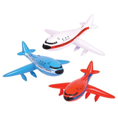 1 Dozen 24" Inflatable AIRPLANES/Jet/747/INFLATES/PLANE/Birthday Party Decorations Favors/Decor/