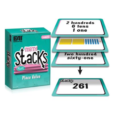 EAI Education Math Stacks Place Value Game: Grades 1-2