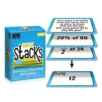EAI Education Math Stacks Equivalency & Proportional Relationships Game: Grades 6-8
