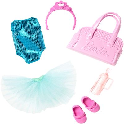 BarbieClub Chelsea Accessory Pack, Ballet-Themed Clothing and Accessories for Small Dolls, 6 Pieces for 3 to 7 Year Olds Include Tutu and Dance Bag