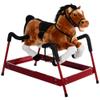 Qaba Durable Plush Toddlers Spring Rocking Horse, Bouncing Rocker Toy with Realistic Sounds view 1