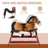 Qaba Durable Plush Toddlers Spring Rocking Horse, Bouncing Rocker Toy with Realistic Sounds view 3